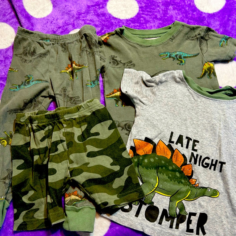 4 piece carters dinosaur pajamas